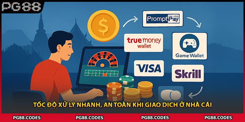 Tốc độ xử lý nhanh, an toàn khi giao dịch ở nhà cái